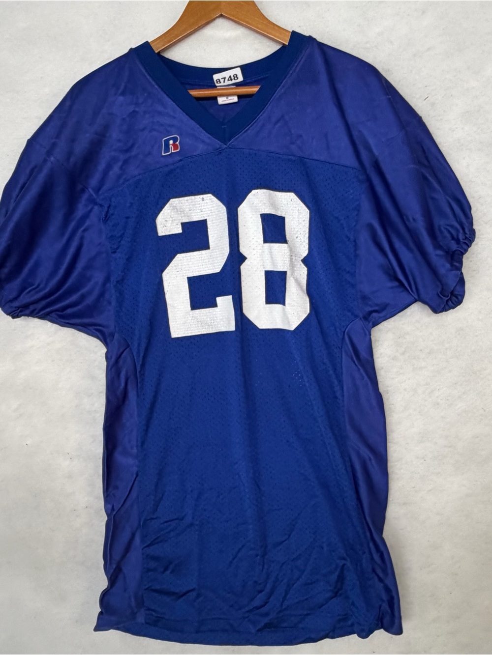 VTG Marshall Faulk #28 Indianapolis Colts Blue Jersey Champion  NFL Mens M 8748